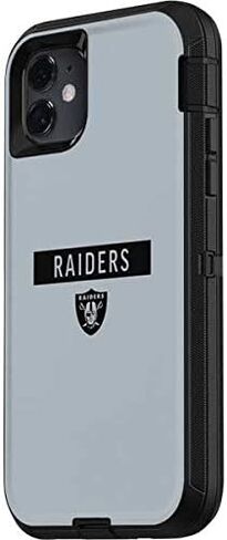 ملصق Skinit متوافق مع حافظة OtterBox Defender iPhone 11 - تصميم سلسلة الأداء الفضي من NFL Las Vegas Raiders المرخص رسميًا in Saudi Arabia