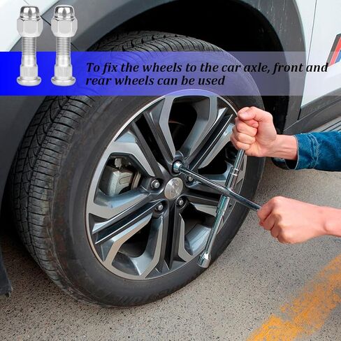 2 Set M12x1.5 Car Wheel Studs and Lug Nuts Kit, Rust Proof Vehicle Wheel Stud Fastener Kit, Automotive OEM# 52950-14140 Replacement, Compatible with Cadenza Forte Optima in Saudi Arabia