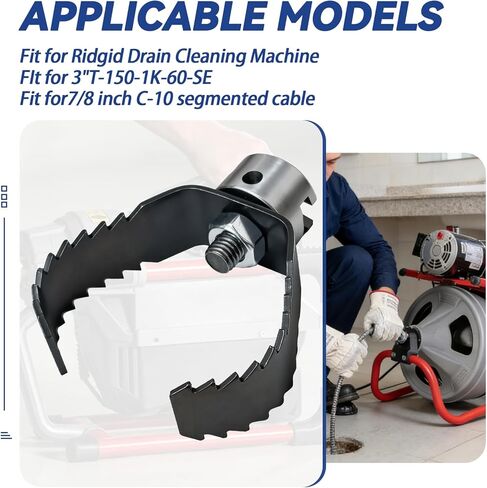 قطعتان من قطعتين T-150-1 مقاس 3 بوصات لتنظيف الصرف، قاطعة جذور متوافقة مع كابل Ridgid المقطعي C-10، ملحق حفر ثعبان الصرف استبدال 98055 in Kuwait