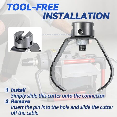 قطعتان من قطعتين T-150-1 مقاس 3 بوصات لتنظيف الصرف، قاطعة جذور متوافقة مع كابل Ridgid المقطعي C-10، ملحق حفر ثعبان الصرف استبدال 98055 in Kuwait
