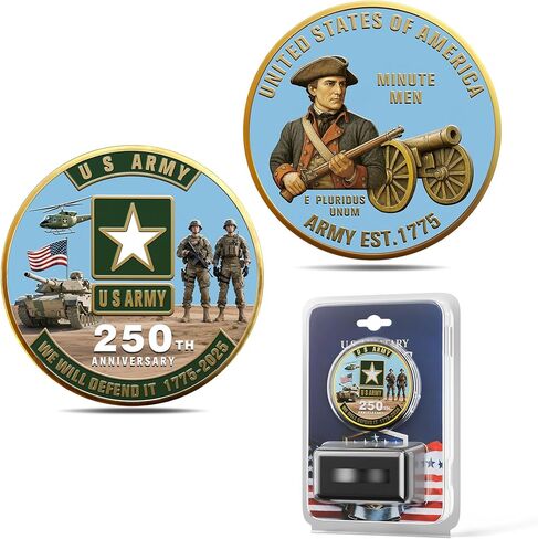 US Marine Corps 250th Anniversary Coin 1.77" Zinc Alloy High-Relief Collectible with Gift Box, Protective Capsule, Display Stand & Info Card – USMC 250th Birthday Commemorative Keepsake (Marine Corps) in Saudi Arabia