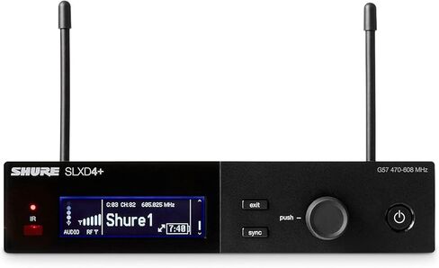 Shure SLXD4+ Single Channel Digital Wireless Receiver - Hands-Free Audio Management for Professionals, Transparent 24-bit Audio, Wide-Tuning Range in Saudi Arabia