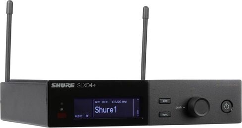 Shure SLXD4+ Single Channel Digital Wireless Receiver - Hands-Free Audio Management for Professionals, Transparent 24-bit Audio, Wide-Tuning Range in Saudi Arabia