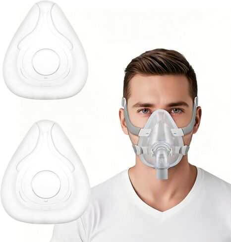 وسادة بديلة لجهاز AirFit F20 (عبوتان) - وسادة قناع CPAP لكامل الوجه - متوافقة مع إطار F20 الأصلي، وتغطية الأنف والفم، وختم موثوق وملاءمة مريحة (L) in Saudi Arabia