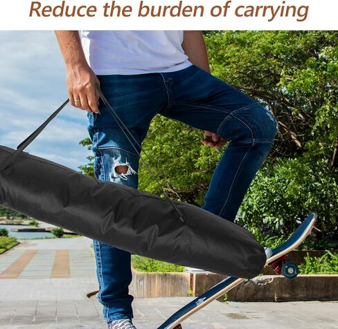 حقيبة ظهر لوح التزلج مقاومة للماء من قماش أكسفورد 600D حقيبة حمل متينة مع أشرطة كتف مبطنة لتخزين وحماية التزلج في الهواء الطلق in Kuwait