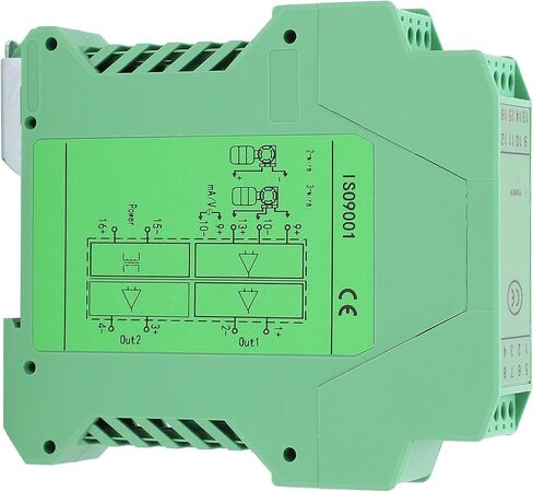 Qiilu DC 0-10V Signal Isolator with 1 Input 2 Output, Rail Mount Current Voltage Transmitter - GLG for PLC and DCS Applications in Saudi Arabia