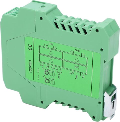 Qiilu DC 0-10V Signal Isolator with 1 Input 2 Output, Rail Mount Current Voltage Transmitter - GLG for PLC and DCS Applications in Saudi Arabia