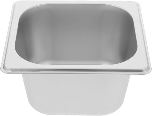 Abaodam الفولاذ المقاوم للصدأ البخار عموم حوض مربع 6.88X6.37X3.93In لمطعم بوفيه تقديم الطعام فندق خدمة الطعام صواني الجليد وعاء تخدم السلطانية in Kuwait