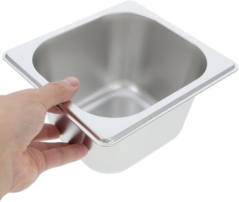 Abaodam الفولاذ المقاوم للصدأ البخار عموم حوض مربع 6.88X6.37X3.93In لمطعم بوفيه تقديم الطعام فندق خدمة الطعام صواني الجليد وعاء تخدم السلطانية in Kuwait