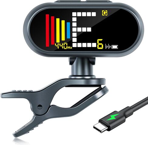 Ex Professional Clip -On Clip -On Through With With LCD - Clip chromatic Clip on Tuply for Acoustic Guitar و Guitar Guitar و Dourelele و Violin و Chromatic in Kuwait