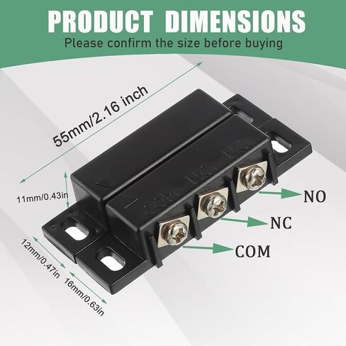 مفتاح القصب المغناطيسي MC-31B NC لا يفتح بشكل طبيعي مغلق نافذة الباب السلكية مستشعر الاتصال لنظام إنذار أمان المنزل (3 عبوات) in Kuwait