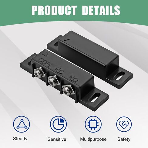 مفتاح القصب المغناطيسي MC-31B NC لا يفتح بشكل طبيعي مغلق نافذة الباب السلكية مستشعر الاتصال لنظام إنذار أمان المنزل (3 عبوات) in Kuwait