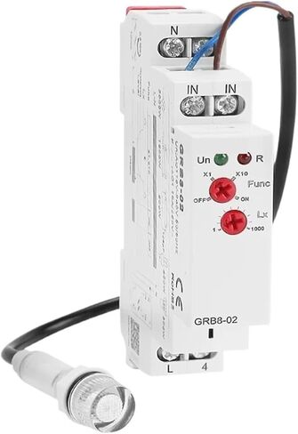 1 قطعة GRB8-01/02 التبديل AC110V-240V ضوء الشارع الاستشعار Din السكك الحديدية وحدات التتابع 16A التبديل التلقائي (GRB8-02 AC110-240V) in Kuwait