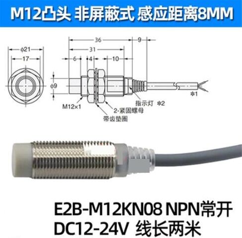 2 قطعة M12 المعادن القرب التبديل E2E-X2E1X5ME1 E2B-M12KS04M12KN08 حثي الاستشعار مستشعر الصوت (AL121808F-ZSRG) in Saudi Arabia