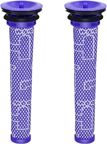 عبوة من قطعتين من الفلتر الأمامي/السابق متوافقة مع Dyson V7/V8 (SV11/SV10)، بديل للجزء 965661-01، مجموعة قيمة فلتر ما قبل المحرك القابلة للغسل، ملحق متوافق in Saudi Arabia
