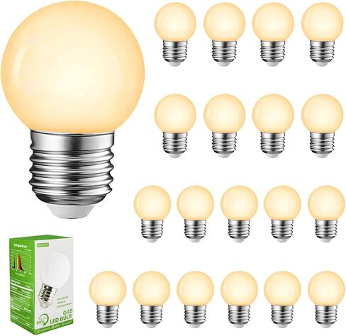 BSOD G45 LED Light Bulbs with E26 Base | 2700K Warm Soft White, Full Spectrum | 5W Eq 40W Appliance Bulbs for Refrigerator, Table Lamps, Home, Plants, Freezers & Chandelier (2 Warm White Bulbs) in Saudi Arabia