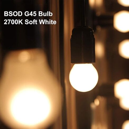 BSOD G45 LED Light Bulbs with E26 Base | 2700K Warm Soft White, Full Spectrum | 5W Eq 40W Appliance Bulbs for Refrigerator, Table Lamps, Home, Plants, Freezers & Chandelier (2 Warm White Bulbs) in Saudi Arabia