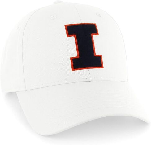 Officially Licensed University Illinois Illini White MVP Hat Classic Primary Team Logo Adjustable Embroidered Blue/Orange Baseball Sports Cap in Saudi Arabia