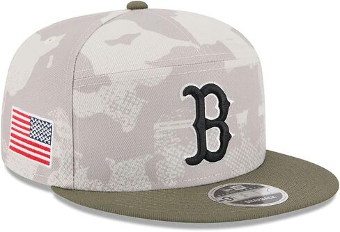 عصر جديد بوسطن ريد سوكس 9FIFTY 2025 قبعة Snapback يوم القوات المسلحة، قبعة قابلة للتعديل in Saudi Arabia