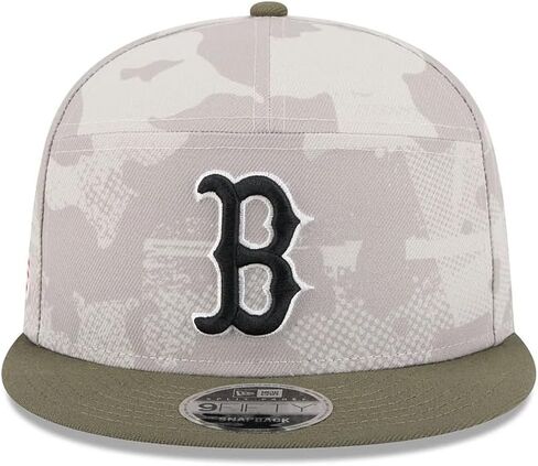 عصر جديد بوسطن ريد سوكس 9FIFTY 2025 قبعة Snapback يوم القوات المسلحة، قبعة قابلة للتعديل in Saudi Arabia