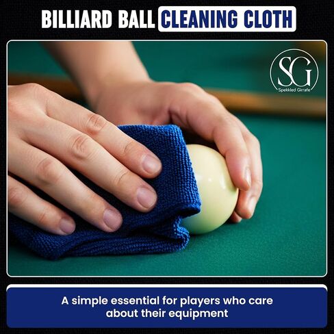 Billiard Ball Cleaning Towel Pack of 3 - Cue Cleaner Microfiber Towel, Pool Ball Cleaner, Table Felt, Shaft Accessories Cleaner - Lint-Free Maintenance, Polishing, Dirt and Dust Removal, 11.25"x11.25" in Saudi Arabia