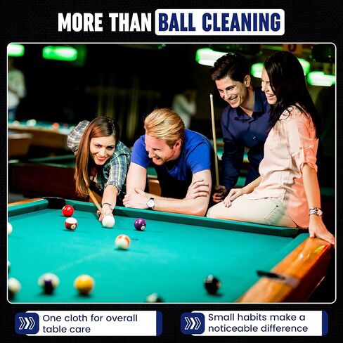 Billiard Ball Cleaning Towel Pack of 3 - Cue Cleaner Microfiber Towel, Pool Ball Cleaner, Table Felt, Shaft Accessories Cleaner - Lint-Free Maintenance, Polishing, Dirt and Dust Removal, 11.25"x11.25" in Saudi Arabia