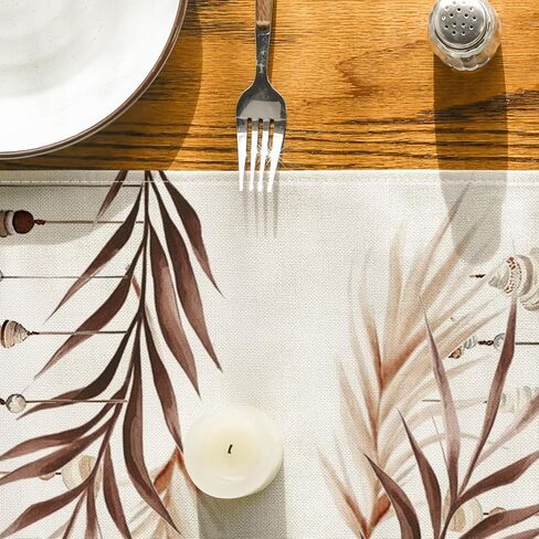 Artoid Mode Conch Starfish Hello Summer Table Runner, Sea Shell Seasonal Kitchen Dining Table Decoration for Home Party Decor 13x72 Inch in Saudi Arabia