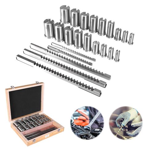 Generic Keyway Broach Kit مجموعات دقة Keyway Broach مع 5 دبابيس و18 جلبة و7 حشوات 30 قطعة لتصنيع المعادن وتصنيعها in Saudi Arabia