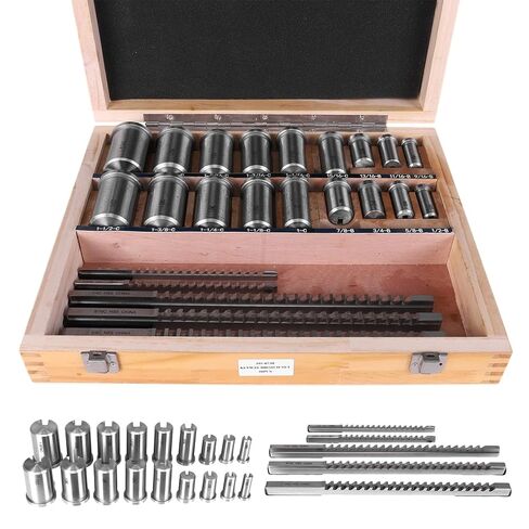 Generic Keyway Broach Kit مجموعات دقة Keyway Broach مع 5 دبابيس و18 جلبة و7 حشوات 30 قطعة لتصنيع المعادن وتصنيعها in Saudi Arabia