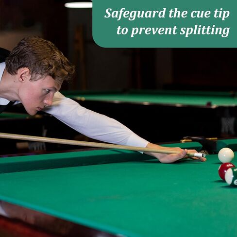 10Sets Pool Cue Tips Replacement Kit, No Glue Pool Cue Tips with White Ferrules, Screw On Cues Tip Repair Kit, (12mm and 13mm, 5 Each Size) in Saudi Arabia