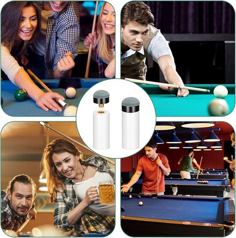 10Sets Pool Cue Tips Replacement Kit, No Glue Pool Cue Tips with White Ferrules, Screw On Cues Tip Repair Kit, (12mm and 13mm, 5 Each Size) in Saudi Arabia