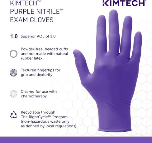قفازات الامتحان Ansell Kimtech™ Purple Nitrile™ للاستعمال مرة واحدة in Kuwait