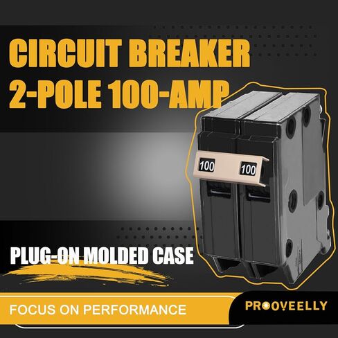 New Upgrade 2100 2-Pole 100-Amp Circuit Breaker, 3/4-Inch Plug-On Molded Case Circuit Breaker, Thermal Magnetic Protection, 100 Amp 10 KAIC, 120/240V in Saudi Arabia