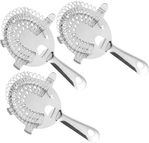 Stainless Steel Hawthorne Strainer – Cocktail Strainer Set for Smooth Pouring – Durable Bar Tool for Shakers and Mixing Glasses – Ideal for Home Bars, Bartenders, and Lounges (Pack of 3) in Saudi Arabia