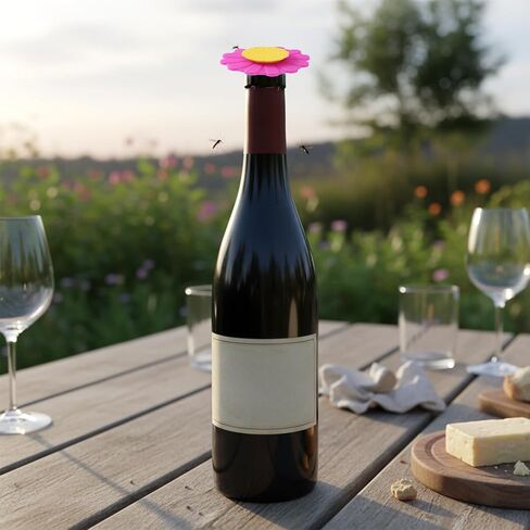3 Pcs Wine Bottle Stopper Sunflower Cute Wines Bottle Stoppers Silicone Wine Stopper Wines Seal Stoppers Can Be Reused to Keep Fresh (Yellow Pink Purple) in Saudi Arabia