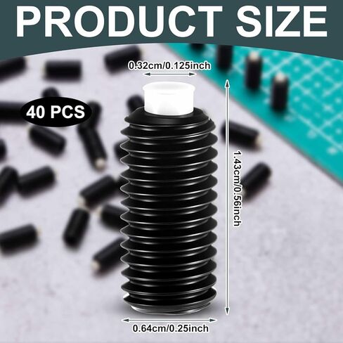 Frienda 40 Pcs Black Oxide Steel Nylon Tip Set Screws 1/4"-28 x 0.500" Thread Length in Saudi Arabia