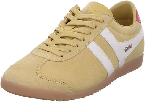Gola Women's Bullet Suede Sneaker, Cameo/Mocha/Cerise, 8.5 in Saudi Arabia