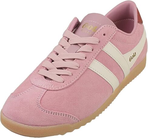 Gola Women's Bullet Suede Sneaker, Cameo/Mocha/Cerise, 8.5 in Saudi Arabia
