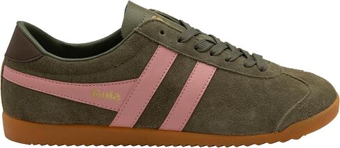 Gola Women's Bullet Suede Sneaker, Cameo/Mocha/Cerise, 8.5 in Saudi Arabia