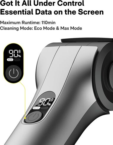 HOTO Flexi™ Cordless Electric Spin Scrubber, Adjustable Angle, Extendable Handle, Smart Display, IPX7 Waterproof, Powerful Cleaning Scrubber with 8 Replaceable Brush Heads, for Bathtub, Bathroom, Tile in Saudi Arabia