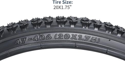YUNSCM 2-PCS 20" Bike Tires 20x1.75/47-406 Compatible with Mountain Bike 20 x 1.75 Bicycle Tires(Y-1436) in Saudi Arabia