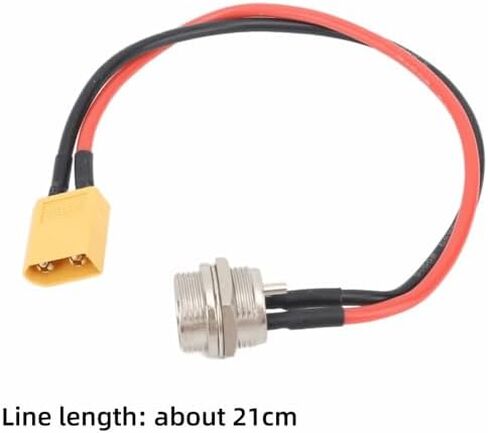 Charging Port Aluminum Alloy and ABS T-Type Port Electric Scooter Replacement Accessories for 8inch Kugoo Scooters(Black&Red) in Saudi Arabia