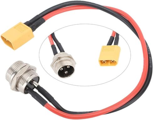 Charging Port Aluminum Alloy and ABS T-Type Port Electric Scooter Replacement Accessories for 8inch Kugoo Scooters(Black&Red) in Saudi Arabia
