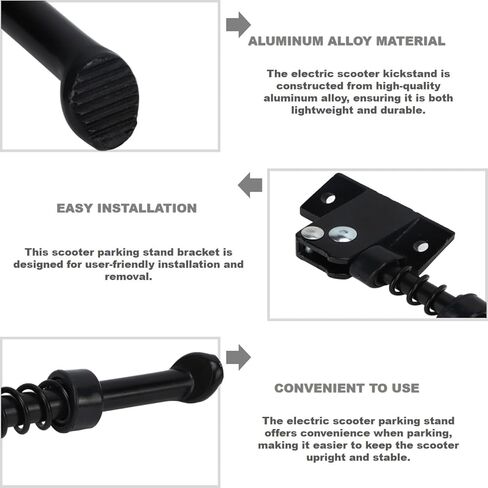 Electric Scooter Kickstand Replacement Aluminum Alloy Kickstand Black Electric Scooter 10in Scooter Kickstand Replacement Black in Kuwait