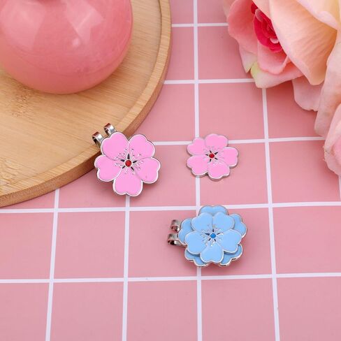 Magnetic Golf Ball Marker with Hat Clip, Golf Marker Magnet Cap Clip Set Flower Shape Ball Bag Accessories for Women Men Golfer Putting Green Gift (Blue) in Kuwait