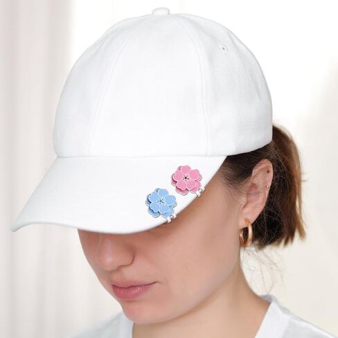 Magnetic Golf Ball Marker with Hat Clip, Golf Marker Magnet Cap Clip Set Flower Shape Ball Bag Accessories for Women Men Golfer Putting Green Gift (Blue) in Kuwait