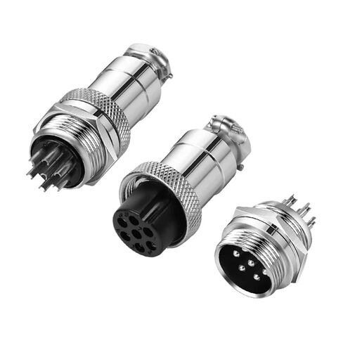 5 Sets of GX16/GX20 Gold-Plated Plugs and sockets 2/3/4/5/6/7/8/9/10 pin Male and Female Soldering Industrial connectors(20 Sets_5P) in Saudi Arabia