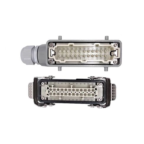 Heavy Duty Connectors HDC-HE-024-1/2/3/4 F/M 24pin Screw Connection Industrial Rectangular Aviation Connector Plug 16A 500V(Hdc-he-024-4) in Saudi Arabia