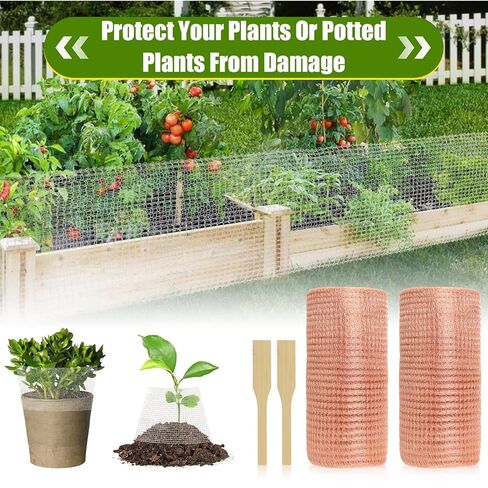 شبكة نحاسية مقاس 8 بوصات × 100 قدم، شبكة سلكية نقية بطبقة مزدوجة، حشو فتحات DIY مقاوم للصدأ، صوف نحاسي مع عبوتين من عصا الخشب، للمنازل والحدائق وإغلاق فتحة المياه وDIY (2 لفة (8 بوصة × 50 قدمًا)) in Kuwait