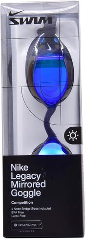 نظارة السباحة Nike NESSD130 931 Legacy Mirrored باللون الأزرق الداكن: مقاس واحد يناسب الجميع in Saudi Arabia